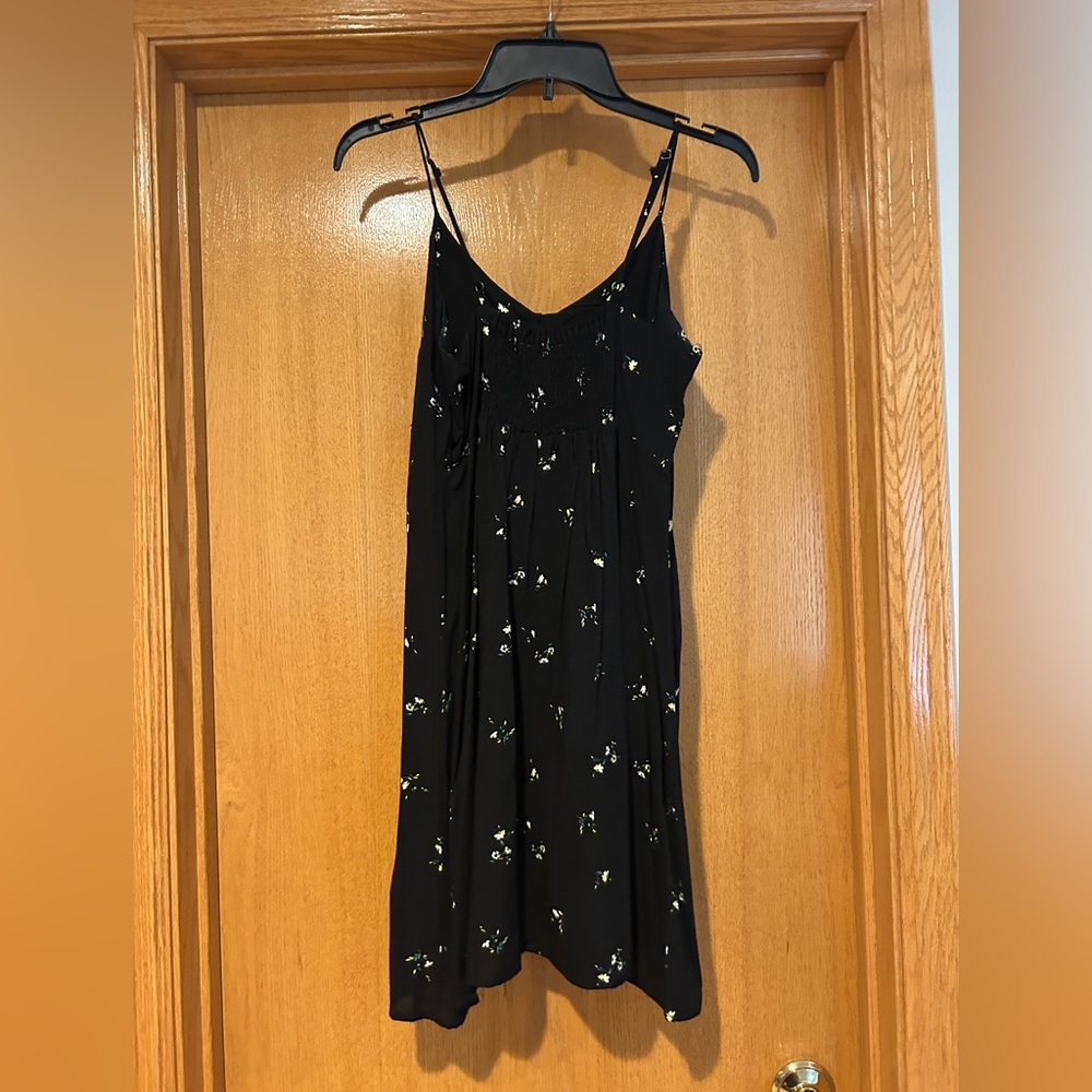 Ladies size large, Arizona Black Floral adjustable Spaghetti Strap Dress. NWOT